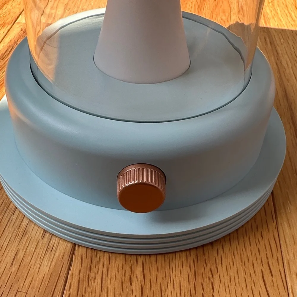 Hearth & Hand Blue Lantern with Copper Accent